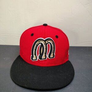 Minor League Baseball Hat Cap Billing Mustangs Fitted New Era 5950 Size 7 Mens